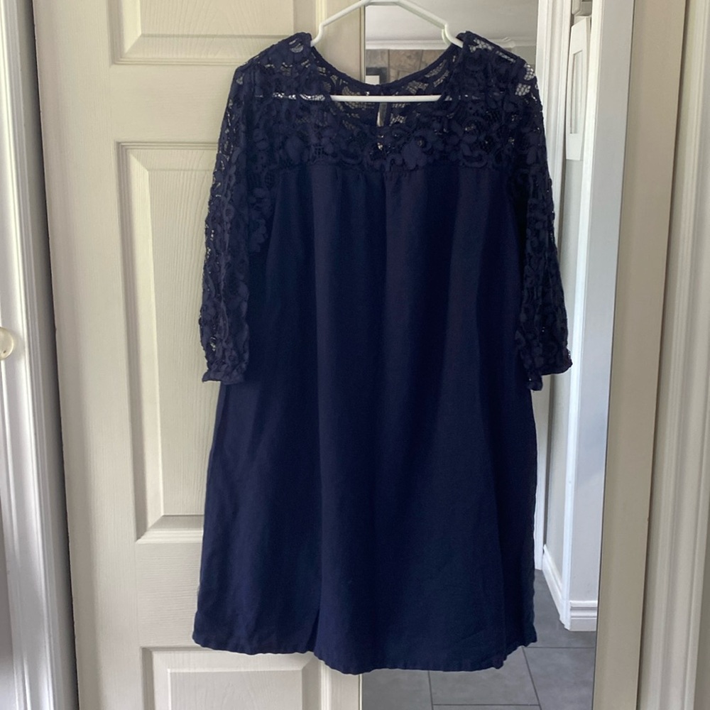 Old Navy blue lace dress size XL NWOT